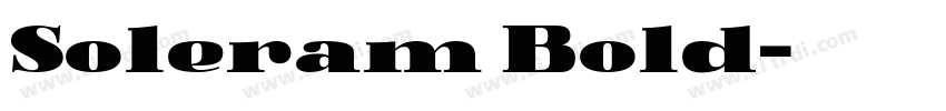 Soleram Bold字体转换 Soleram Bold字体转换